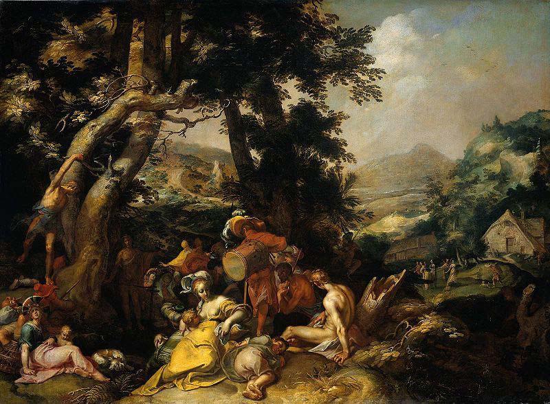 Abraham Bloemaert Landscape with the Ministry of John the Baptist. Norge oil painting art
